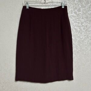 Gene Ewing‎ Vintage Pencil Skirt Mulberry Purple High Waist Lined Side Zip Sz 10